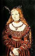 CRANACH, Lucas the Elder portrait of sybilla of cleves oil painting on canvas